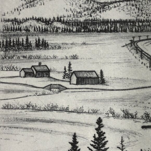 Andrew Butler "Mount Holly" Art 1930s Print Treasury Collection Sketch Vintage - Picture 2 of 10